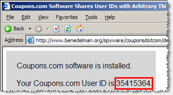 Coupons.com Allows Third-Party Sites to Retrieve User ID Numbers