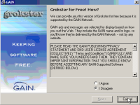 Pressing Cancel in the Grokster installer.  Click to enlarge.