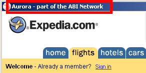 An Expedia ad delivered by Direct Revenue.