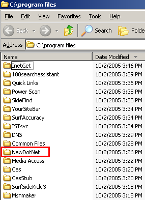 A partial listing of programs installed via the Pacimedia exploit.