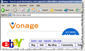 A Vonage Ad Injected by SearchingBooth