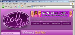 The Doll Idol site, which encourages users to install 180 software without a frank disclosure of 180's true effects.