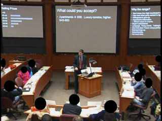 real-time on-screen 'chalkboard' notes system -- in use in MBA teaching - spring 2008