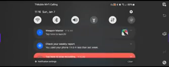 0:31 Confirmation of Weapon Master installed. Small text at center reads “Weapon Master” “Tap now here to launch!”