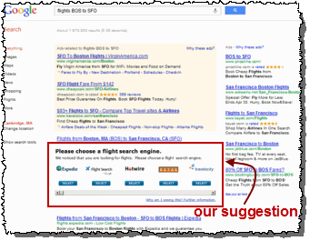 Our suggested remedy for Google favoring its own vertical search services: Let users choose from competing offerings