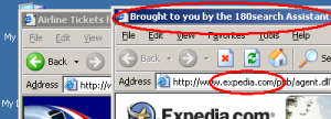An Expedia ad shown by 180solutions, via Atlas DMT tracking.
