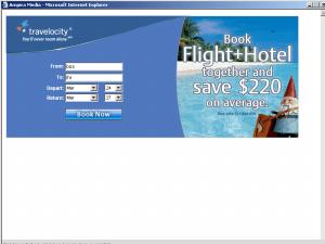 Web Nexus Promotes Travelocity - Full-Screen Pop-Up