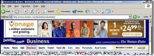 DollarRevenue Replacing a Boston.com Ad with a Vonage Ad