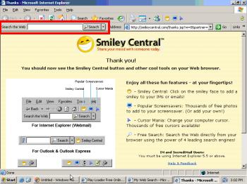 AJ software newly installed.  Note new toolbar.