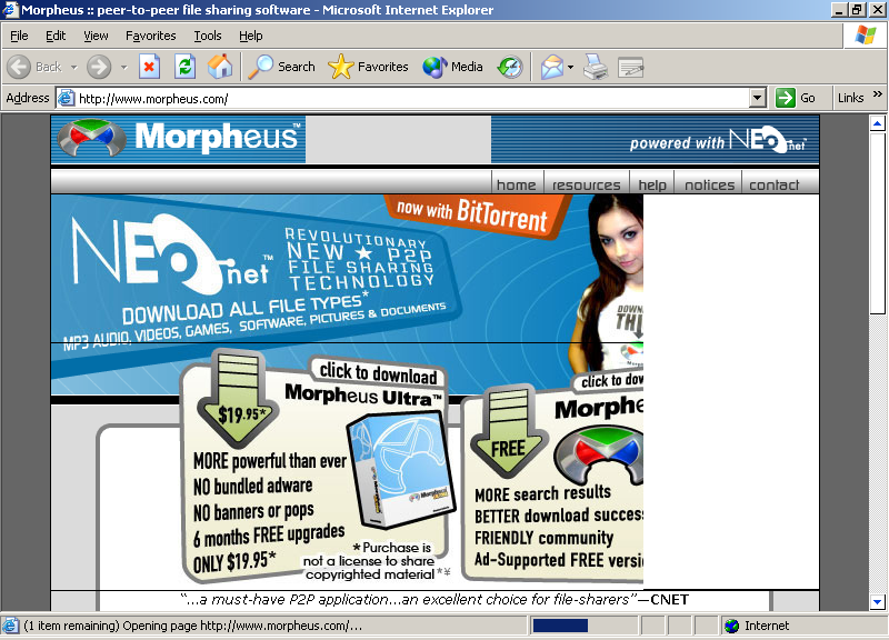 morpheus p2p software