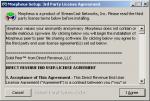 Morpheus installer, showing no license agreement